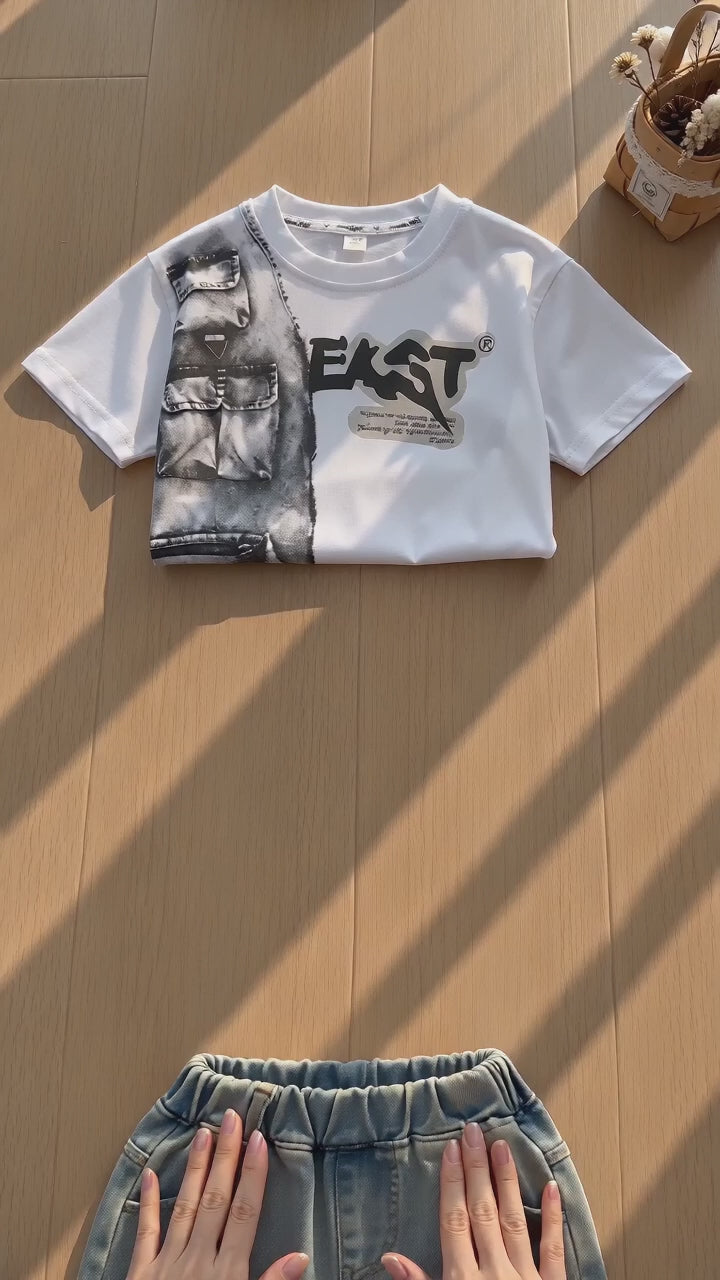 Casual Sporty Summer 2-Piece Boys' Pants Suit, Ages 2-9 | Product video | goods_id:727057 | source:c20f8cc0d8074daabe54ddf5d2b9adb7.mp4