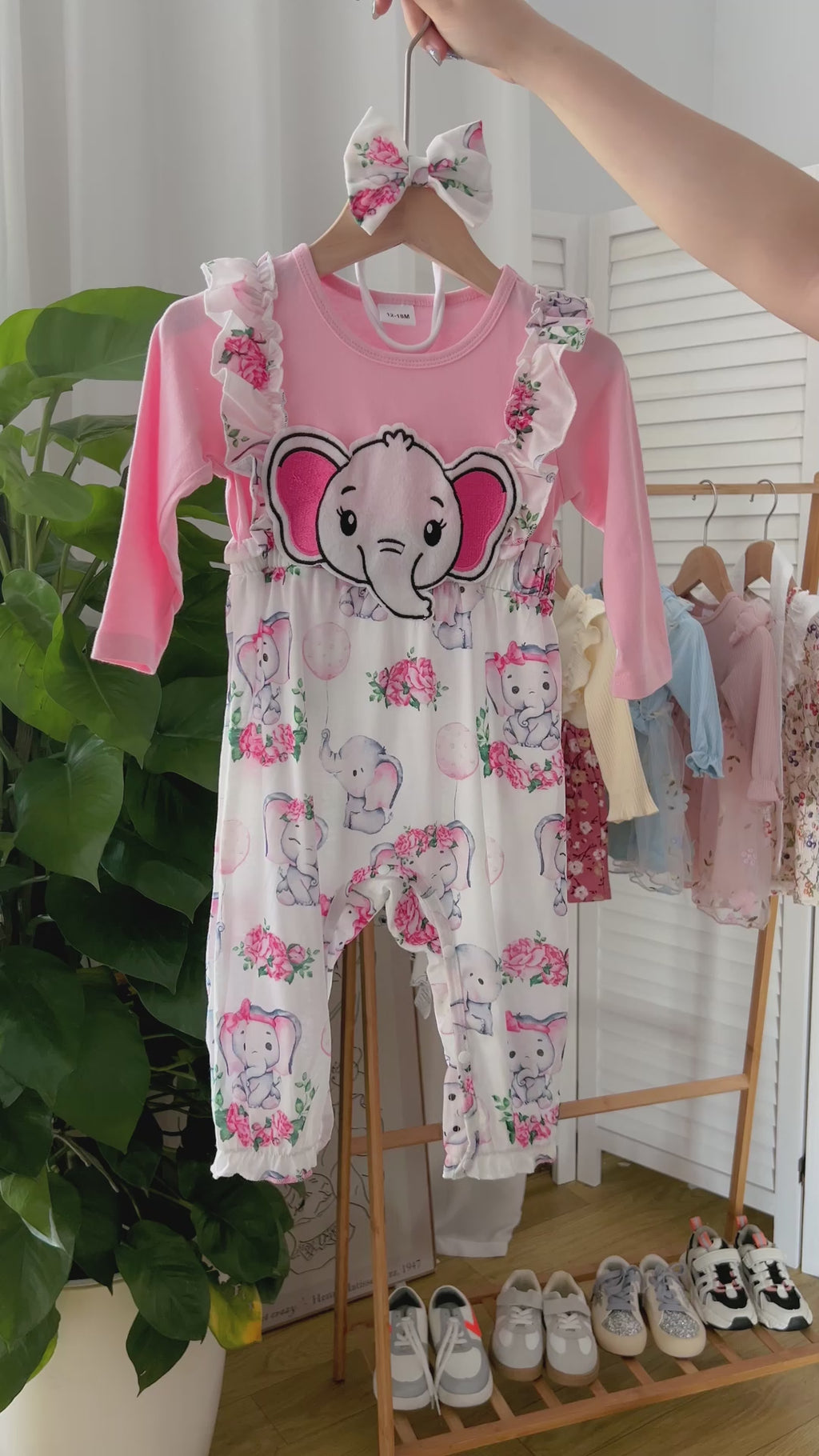 Sweet & Cute Autumn Baby Girls' Jumpsuit, Ages 0-6 Months | Product video | goods_id:963142 | source:8ec33ace18f142b9b0820c6069a895ba.mp4